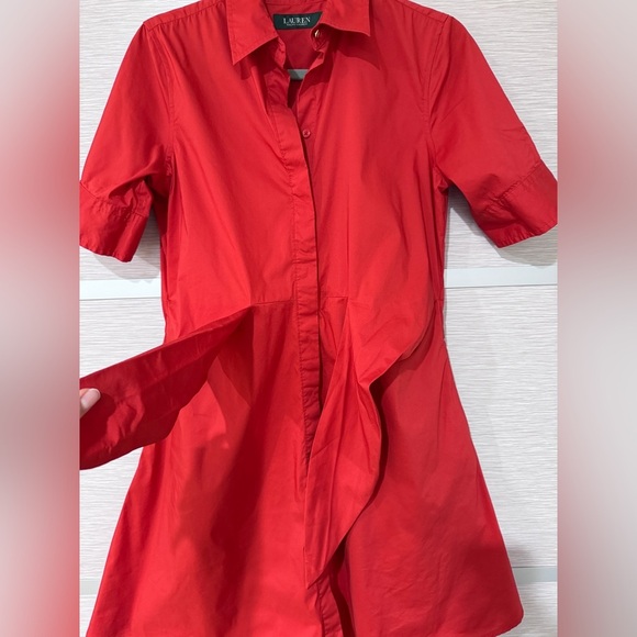 Ralph Lauren Red Dress In Size 2 - Picture 4 of 13